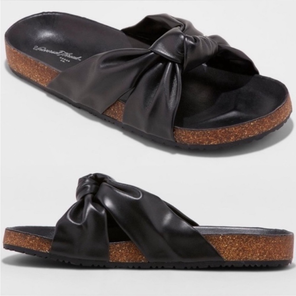NWT Universal Thread Junie Knotted Cork Footbed Sandals- Size 6.5